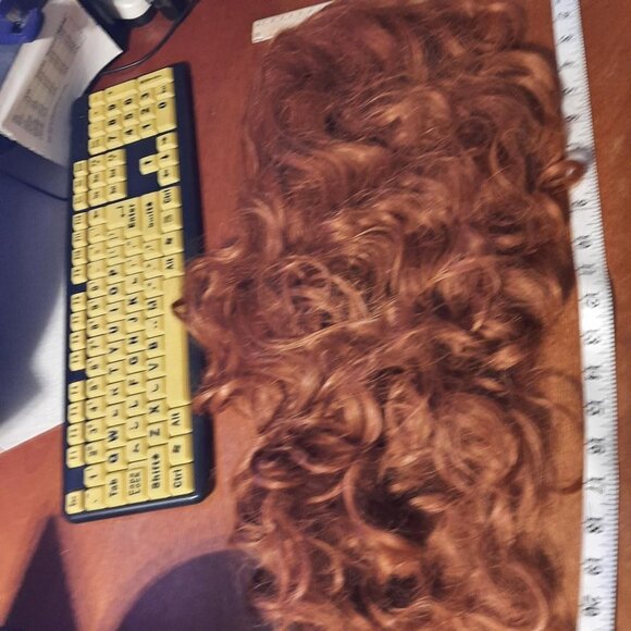 NEW ! Women Wig 23 Inch Heat Resistant Hair Long Curve Wavy Light Golden Blonde main image 5
